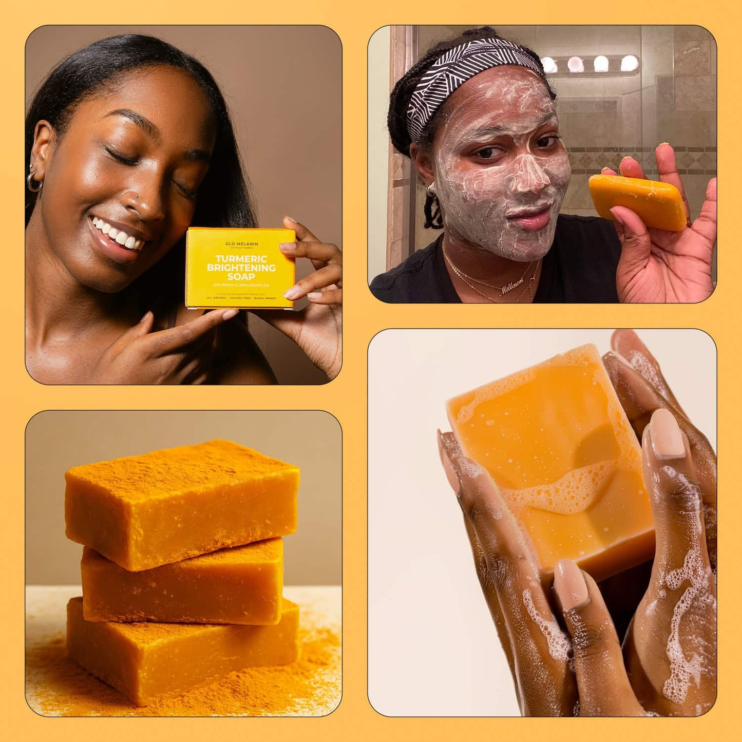 100g Turmeric Hand Made Soap, Lemon Kojic Acid Soap, Shower and Facial Soap